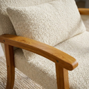 Ver imagem 3 de Kit 2 Poltrona Jade Boucle Almofada Estofada Sala de Estar Moderna Decorativa:bege Sisal