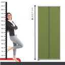 Ver imagem 5 de Armário de Escritório 2 Portas com Chave e Prateleiras Reguláveis Aço Cinza/Verde Miró