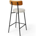 Ver imagem 7 de Kit 05 Banquetas Baixa Cozinha Sala Jantar Bancada Milão L02 Couríssimo Whisky Champagne - lyam deco