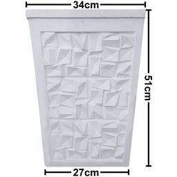 Forma Vaso 3d Abs Gesso e Cimento Profissional - Abstrato - 3
