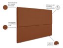 Ver imagem 2 de Cabeceira Cama Box Orgânica King 195cm Luna Suede C/frame Terracota