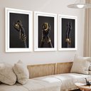 Ver imagem 1 de Kit 3 Quadros Grandes Braceletes 60x48cm:moldura Branca