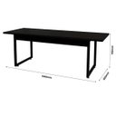 Ver imagem 3 de Mesa Retangular 190cm com 2 Bancos Pés de Ferro Industrial:preto