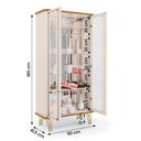 Ver imagem 3 de Kit de Aparador Buffet Benvenuto e Cristaleira Evora Pés de Aço Off White/cinamomo