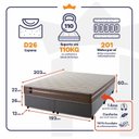 Ver imagem 3 de Conjunto Cama Box Super King c/ Molas Ensacadas Georgia Cinza 193x203x60
