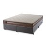 Conjunto Cama Box Super King c/ Molas Ensacadas Georgia Cinza 193x203x60 - 5