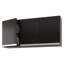 Ver imagem 1 de Armário de Parede Área de Serviço e Lavanderia 120cm com 03 Portas 100% MDF Preto - Abmaza Lux