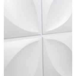Kit 15 Placas Revestimento de Parede PVC 3d Alto Relevo Petalas Branco - 3