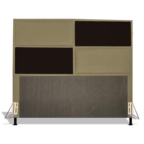 Cabeceira Estofada Tóquio 195 cm Para Cama Box Quarto King Size MV Estofados Suede Bege Suede