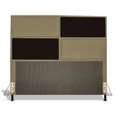 Ver imagem 1 de Cabeceira Estofada Tóquio 195 cm Para Cama Box Quarto King Size MV Estofados Suede Bege Suede