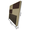 Ver imagem 2 de Cabeceira Estofada Tóquio 195 cm Para Cama Box Quarto King Size MV Estofados Suede Bege Suede