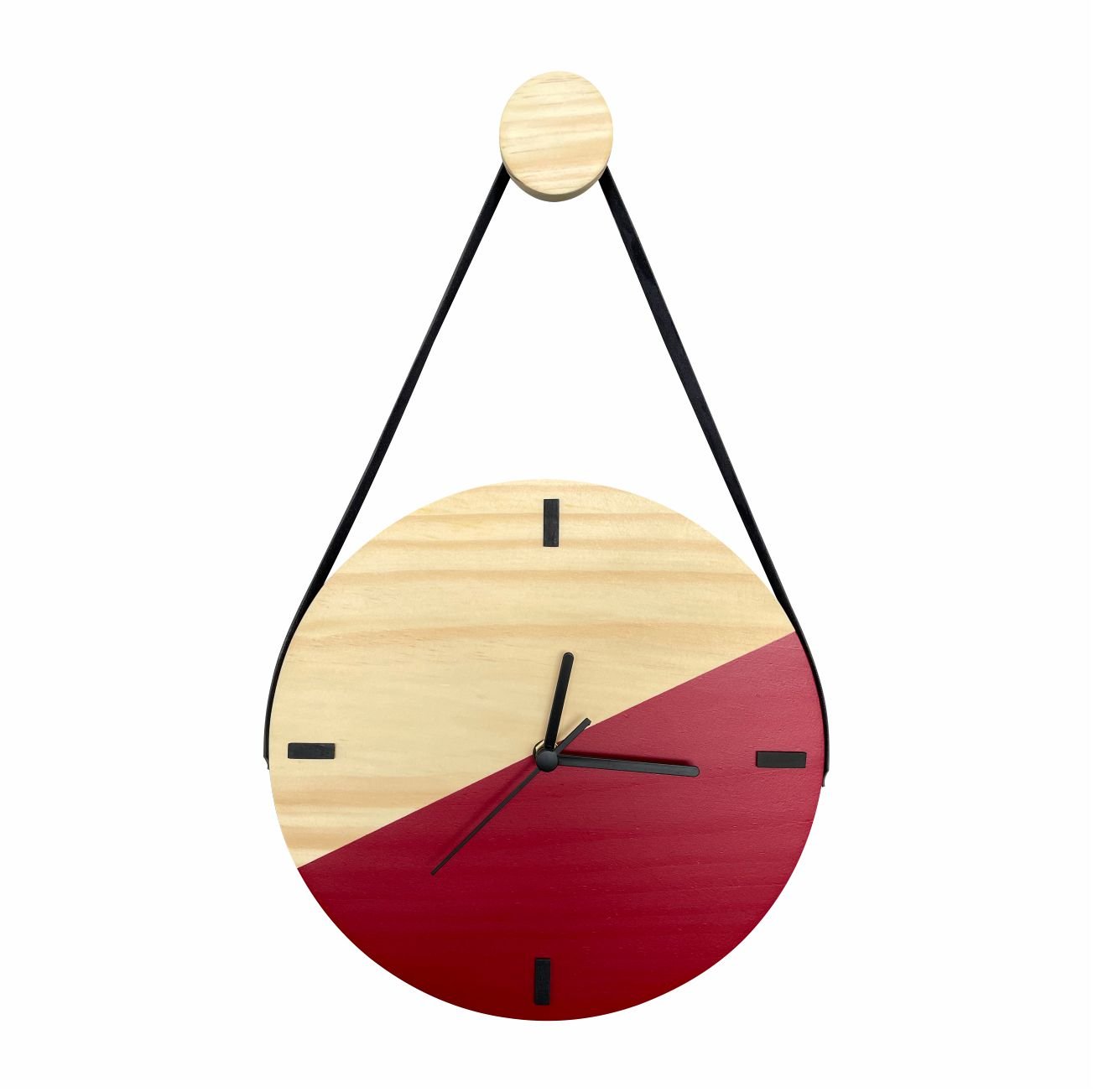Relógio Decorativo Edward Clock Escandinavo Vermelho Ferrari - 1