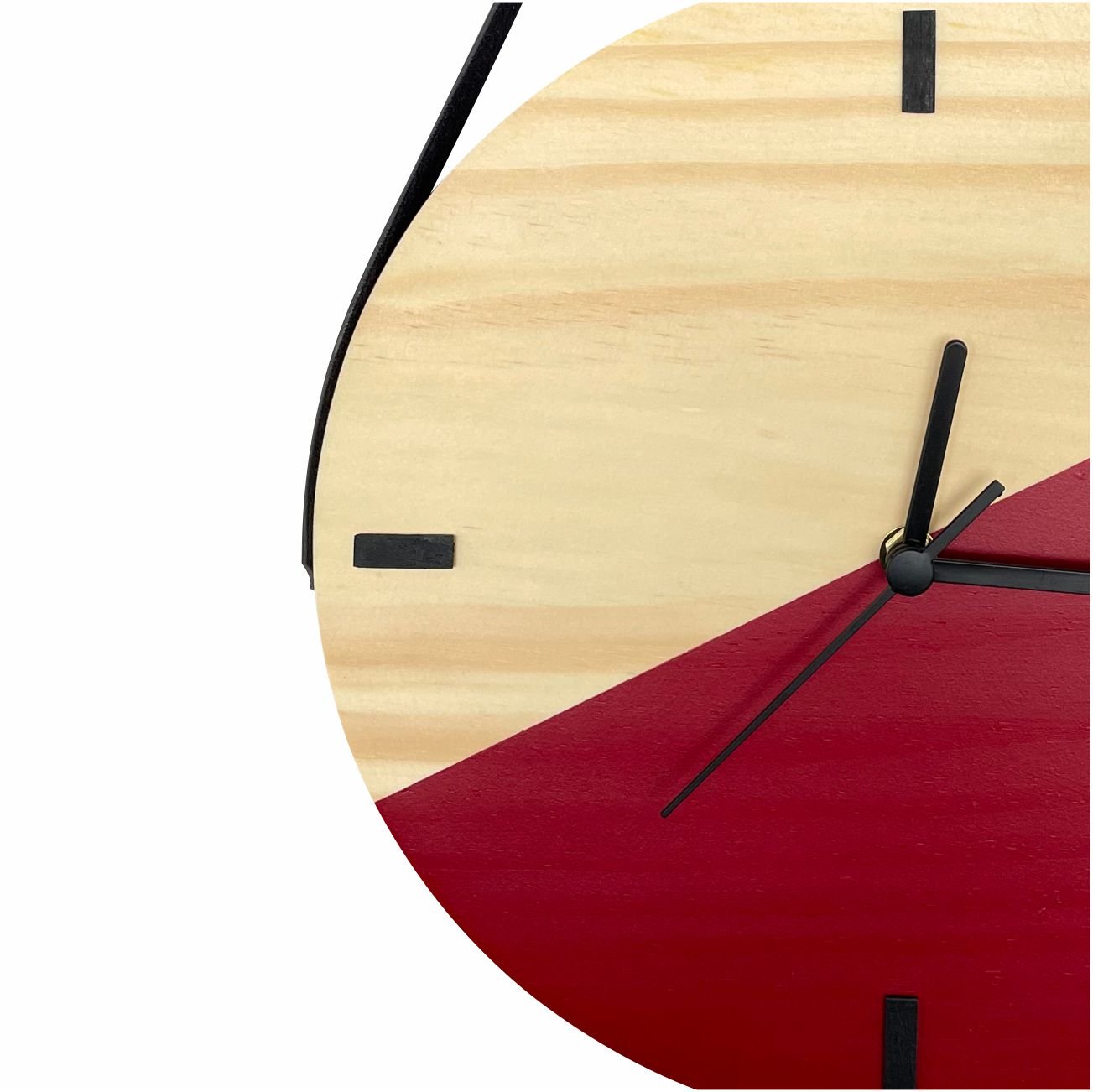Relógio Decorativo Edward Clock Escandinavo Vermelho Ferrari - 2