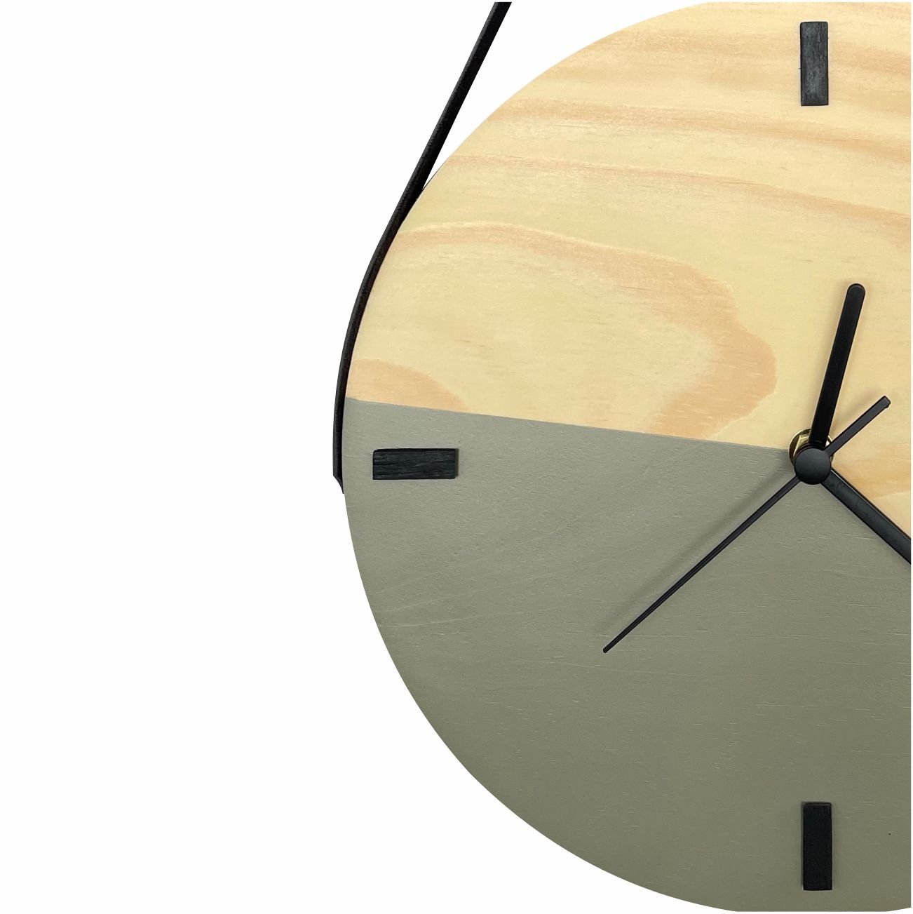 Relógio Decorativo Edward Clock Escandinavo Cinza Concreto com Alça - 2