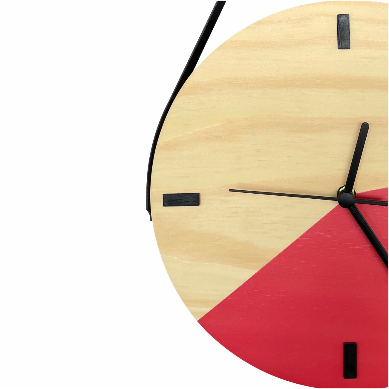 Relógio Decorativo Edward Clock Escandinavo Goiaba com Alça - 2