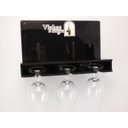 Ver imagem 4 de Adega Porta Vinho e Porta Taças 3 taças de MDF Laminado Preto