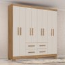 Guarda Roupa Casal 8 Portas Itapema Atualle Acacia com Reflecta - 1