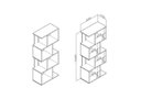 Ver imagem 5 de Estante para Livros Multiuso 60cm com 8 Nichos Branco