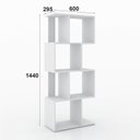 Ver imagem 4 de Estante para Livros Multiuso 60cm com 8 Nichos Branco