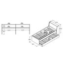 Ver imagem 6 de Cama Solteiro Bicama Bau Estante 2 Nichos Bb2829 Branco Dtall