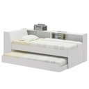 Ver imagem 1 de Cama Solteiro Bicama Bau Estante 2 Nichos Bb2829 Branco Dtall