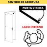 Porta Basculante de Giro Direita Alumínio Lambri e Vidro Linha Magnum Atlântica A=2,10m x L=0,90m - 5