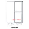 Porta de Sacada de Correr de Alumínio Branco 2 Folhas Móveis Atlântica Magnum - 210 A x 1,60 L - 5