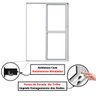 Porta de Sacada de Correr de Alumínio Branco 2 Folhas Móveis Atlântica Magnum - 210 A x 1,60 L - 4