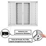Janela de Alumínio Branco Veneziana de Correr 6 Folhas Linha Magnum Atlântica A=1,00m x L=2,00m - 5