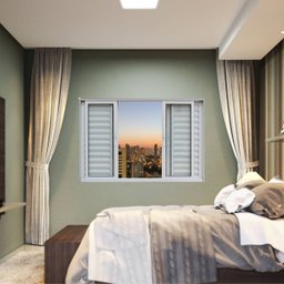 Janela de Alumínio Branco Veneziana de Correr 6 Folhas Linha Magnum Atlântica A=1,00m x L=2,00m - 2