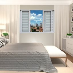 Janela de Alumínio Branco Veneziana de Correr 6 Folhas Linha Magnum Atlântica A=1,00m x L=2,00m - 9