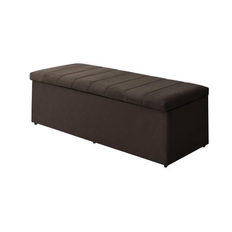 Calçadeira Baú Vitoria 138 cm Suede Marrom