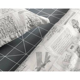 Jogo de Lençol Solteiro King Karsten Benício 180 Fios Dobra Feita - 1