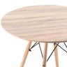 Mesa de Jantar Redonda Eames Eiffel - Wood - Tampo Amadeiro - 80cm - 2