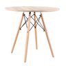 Mesa de Jantar Redonda Eames Eiffel - Wood - Tampo Amadeiro - 80cm - 1