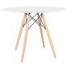 Mesa de Jantar Redonda Eames Eiffel - Wood - Tampo de Mdf - 100cm - Branco - 5