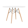 Mesa de Jantar Redonda Eames Eiffel - Wood - Tampo de Mdf - 100cm - Branco - 1