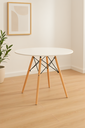 Ver imagem 1 de Mesa de Jantar Redonda Eames Eiffel Wood Tampo de MDF 90cm Branco