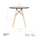 Ver imagem 6 de Mesa de Jantar Redonda Eames Eiffel - Wood - Tampo de MDF - 80cm - Preto