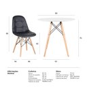Ver imagem 7 de Conjunto de Mesa Eames 80cm Branco + 4 Cadeiras Eames Eiffel Botonê Preto