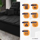Ver imagem 4 de Sofá Retrátil e Reclinável 180cm Suede com Molas Espirais Europa King House