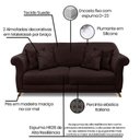 Ver imagem 6 de Kit 2 Poltronas E Sofá 2 Lugares 1,60m Marrom Café