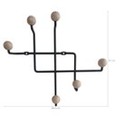 Ver imagem 3 de Gancho para Parede Preto Cabideiro Aço e Madeira Micro Steel Wood MS