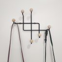 Ver imagem 5 de Gancho para Parede Preto Cabideiro Aço e Madeira Micro Steel Wood MS