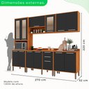 Ver imagem 5 de Cozinha Compacta 5 Peças 13 Portas 2 Gavetas Paris Sallêto Móveis