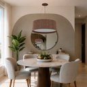 Ver imagem 4 de Lustre Pendente Madeira Redondo 40x15cm - Imbuia