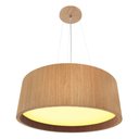 Ver imagem 3 de Lustre Pendente Madeira Redondo 60x15cm - Freijó