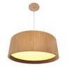 Lustre Pendente Madeira Redondo 50x15cm - Freijó - 3
