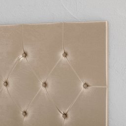 Cabeceira Estofada Quarto Casal Painel Cama Box 1,40 Paris com Captonê - Bege Suede - Rpm Móveis - 3 Cabeceira Estofada Quarto Casal Painel Cama Box 1,40 Paris com Captonê - Bege Suede - Rpm Móveis - 3