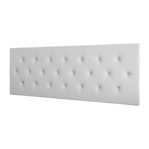 Painel Parede Cabeceira Suspensa Capitone Cama Box Casal 1,4m Design Moderno Paris - Branco Corino